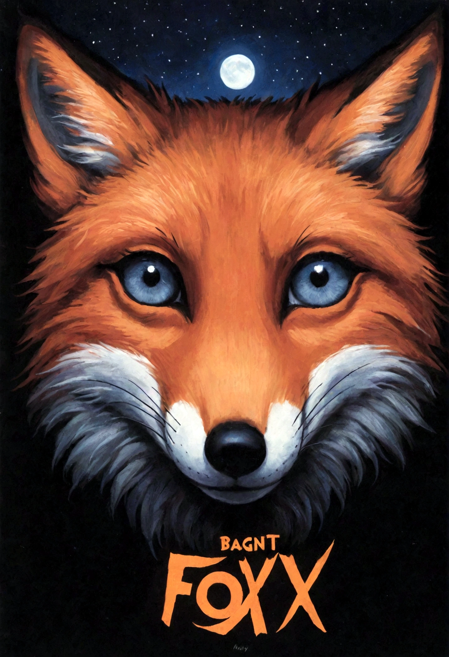 Album cover for the band "Night Fox" . With the title song " Eyes, Nose, Lips"