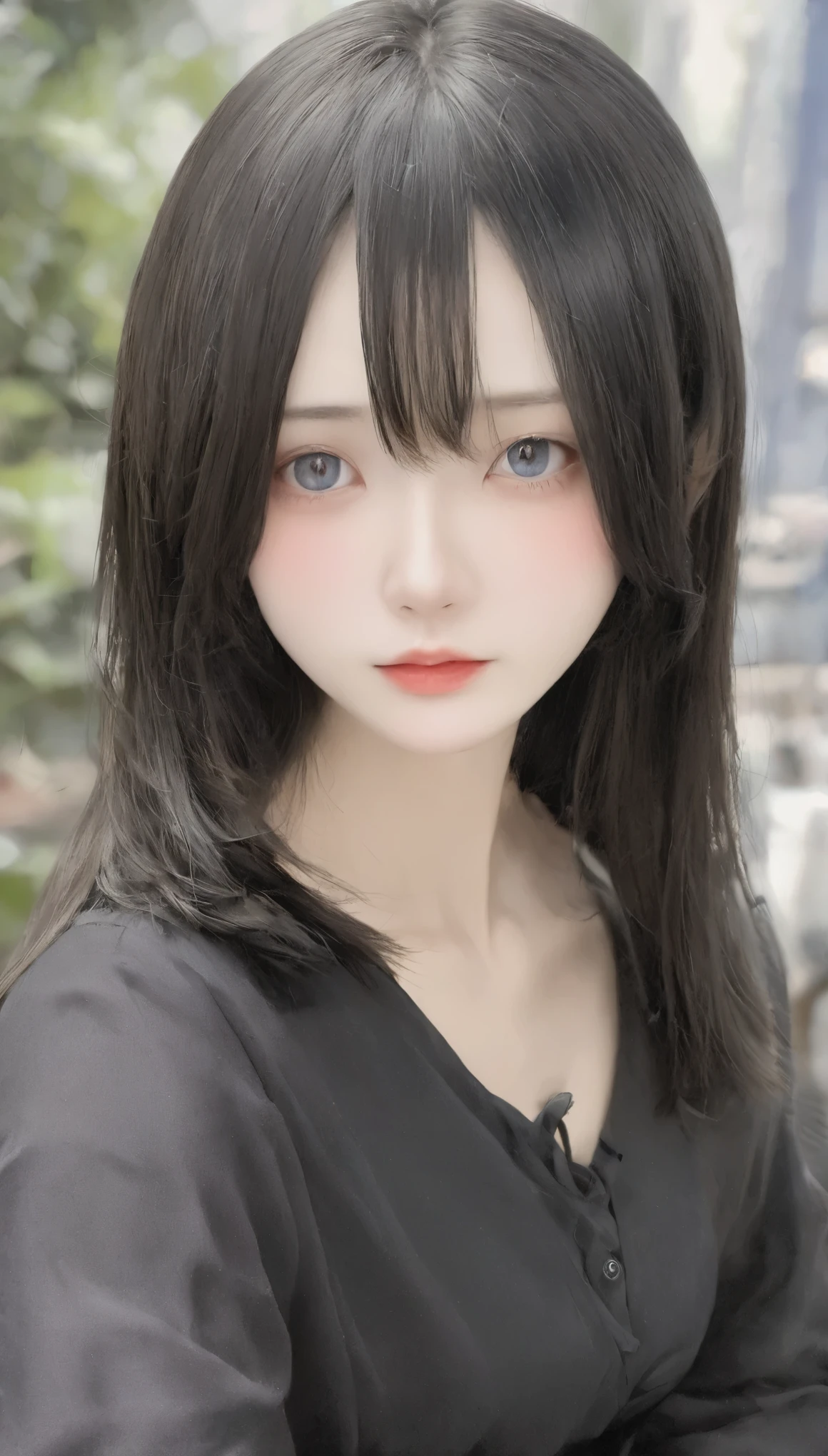 Tabletop, highest quality, Very delicate and beautiful girl,Very delicate and beautiful, Silky black hair、灰色のpupil、Very detailed_face_pupil, Very detailed, highest quality, High resolution, Very detailed,1 girl, highest quality, shape, Looking at the audience, Genuineistic, Realist ,Genuine,