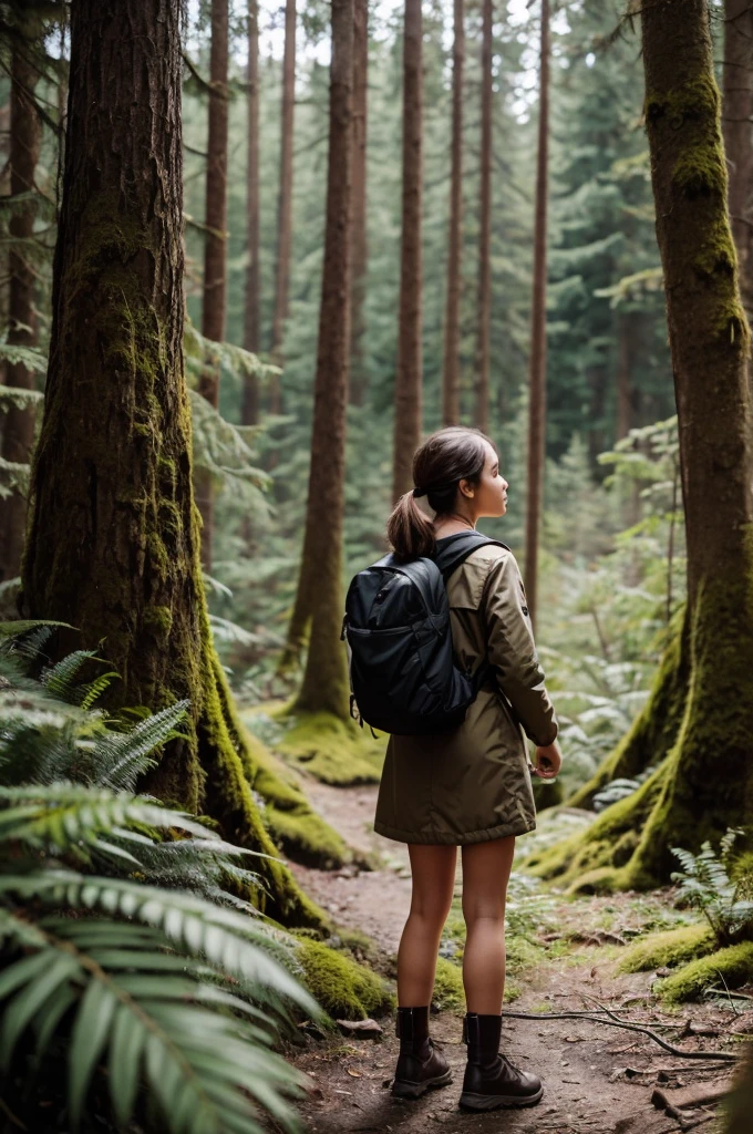 girl in the forest, Talking to animals