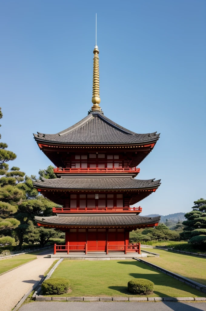 Japanese pagoda, minimalist design