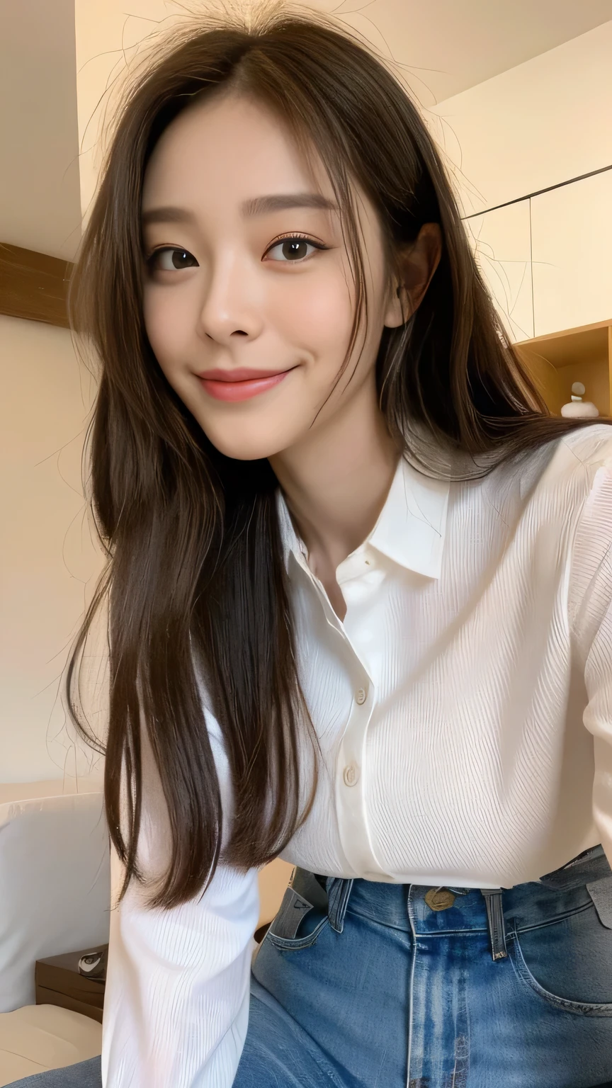 seed:2020674263.((Full body angle:1.1)).((highest quality, 8K, masterpiece:1.3)), ((from below:1.1)).concentrated:1.2, Perfect body beauty:1.4, Hips:1.2, ((Delicate Hair)), (Colorful button-through crop shirt :1.1) , ((highest quality、8K、masterpiece:1.3))、1 Girl、A sloppy smile、Esbian all over、Slim face、Big 、Beautiful woman、(Dark Brown Hair)、Long Hair、1.1、Flickering Valley、Detailed eyes、double eyelid、Blurred Background、超Slim face、Smile、Looking down、stroll、