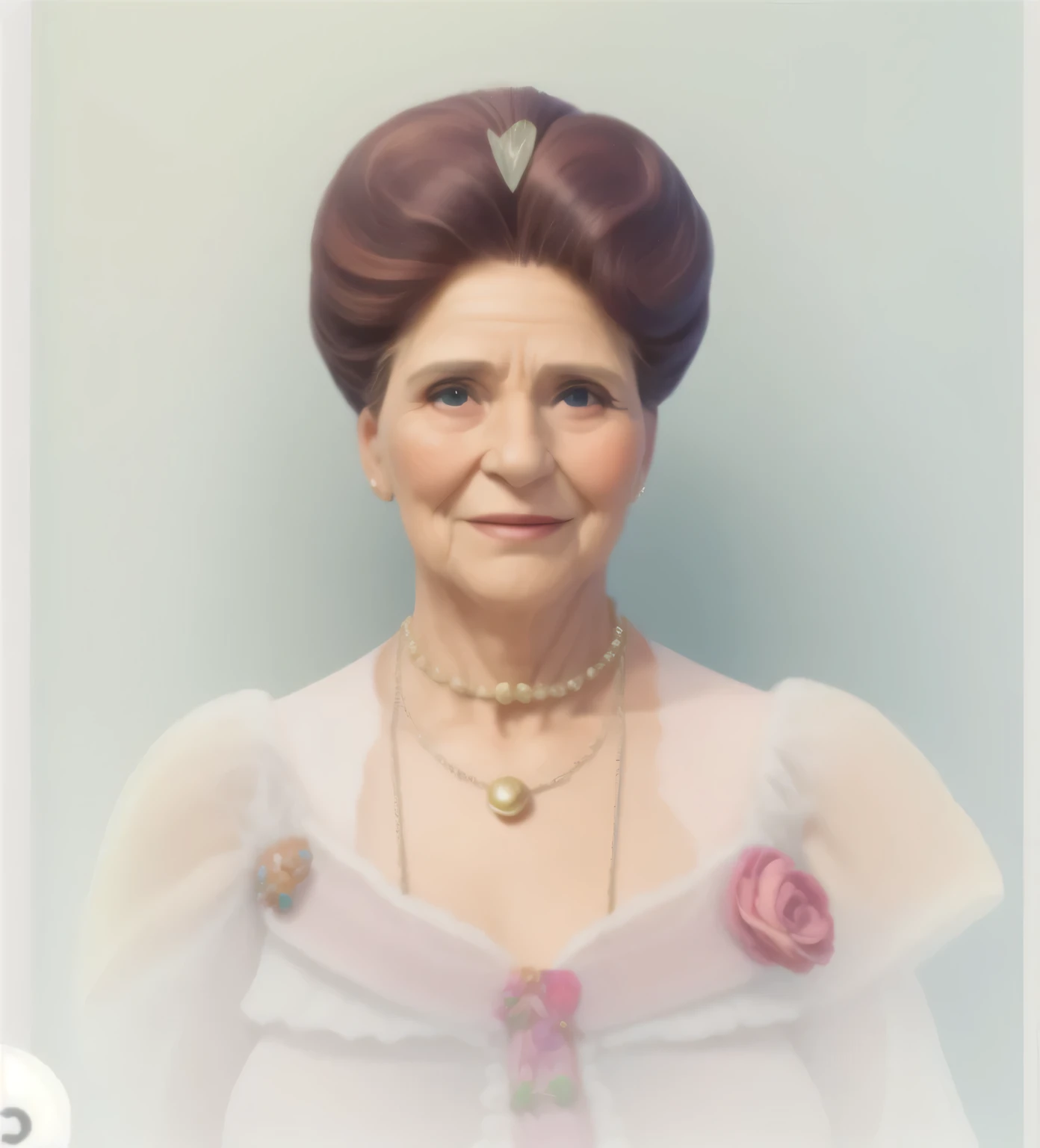 Mujer , He is 97 years old and has wrinkles on his forehead., super old lady