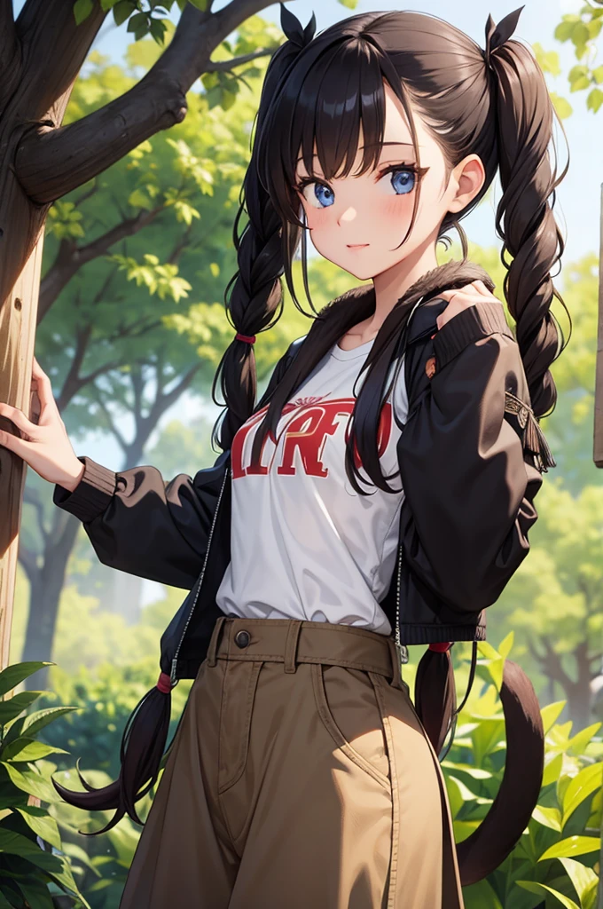 1girl, monkey tails