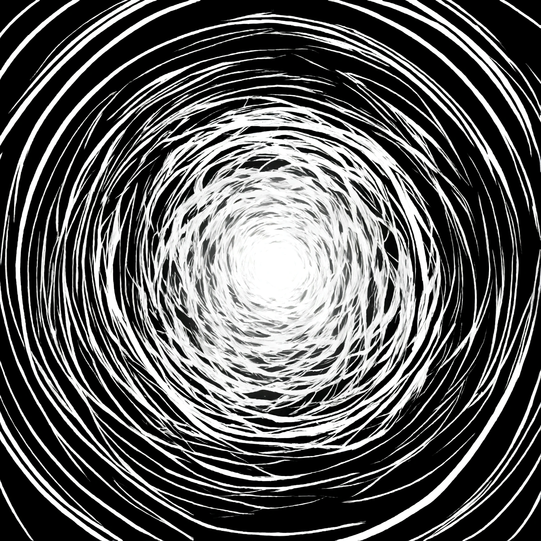 Monochrome rose lines，Round