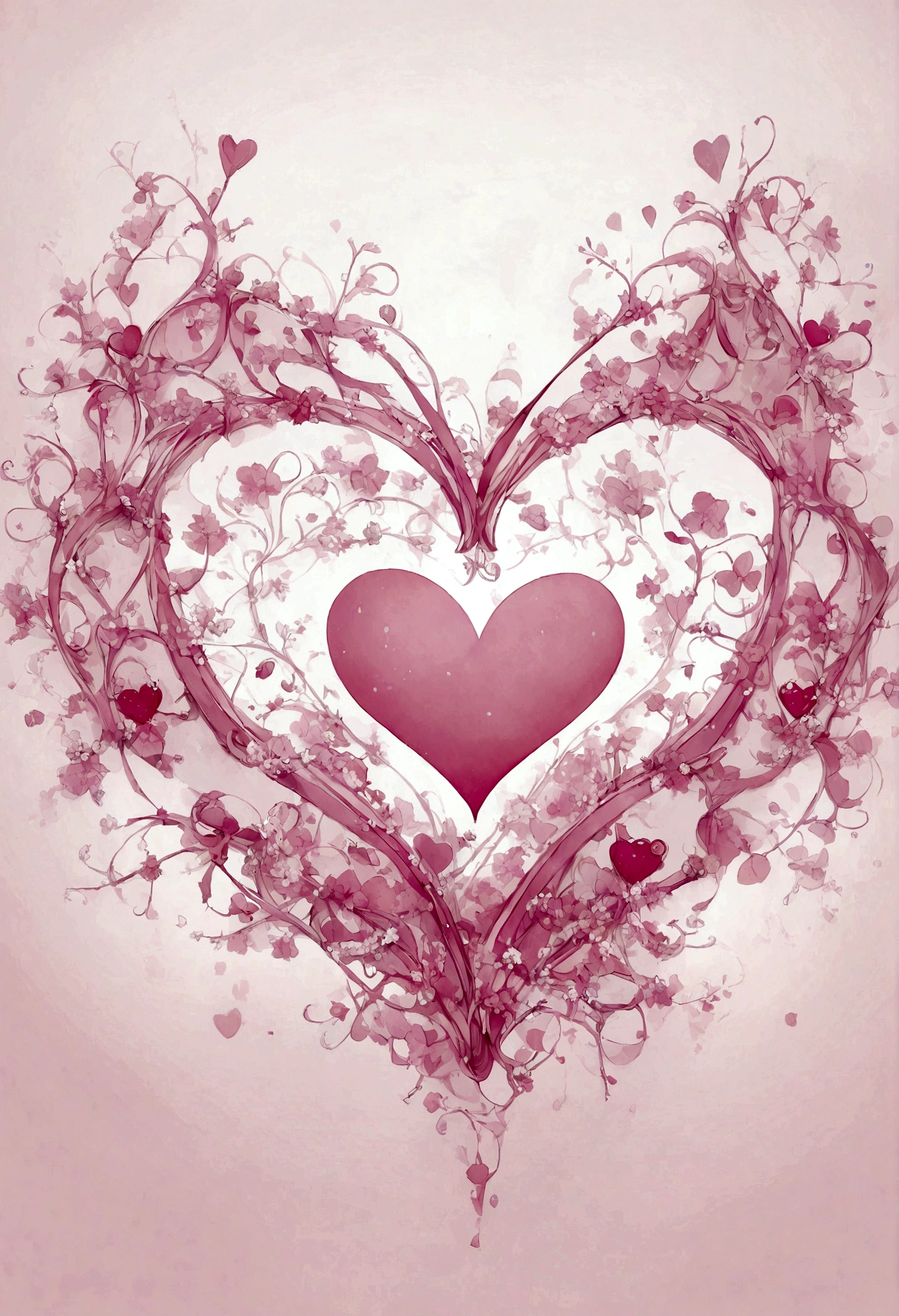create a pink heart shape