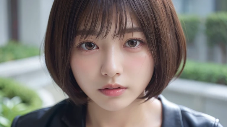 (Bob Cut Hair:1.2),(Wear a blazer:1.2),1 girl,Japanese,21 years old,(Small breasts:1.3),(highest quality,masterpiece:1.3,超A high resolution,),(Ultra-detailed,Caustics),(Photorealistic:1.4,RAW shooting,)Ultra-Realistic Capture,Very detailed,High resolution 16K human skin close-up。 Natural skin texture、,Pores、、It needs to be detailed enough to be easily identifiable。 Skin should be even-toned and healthy looking。 Use natural light and colour, Sad expression, Looking at the camera, Perfect dynamic composition, Outdoor
