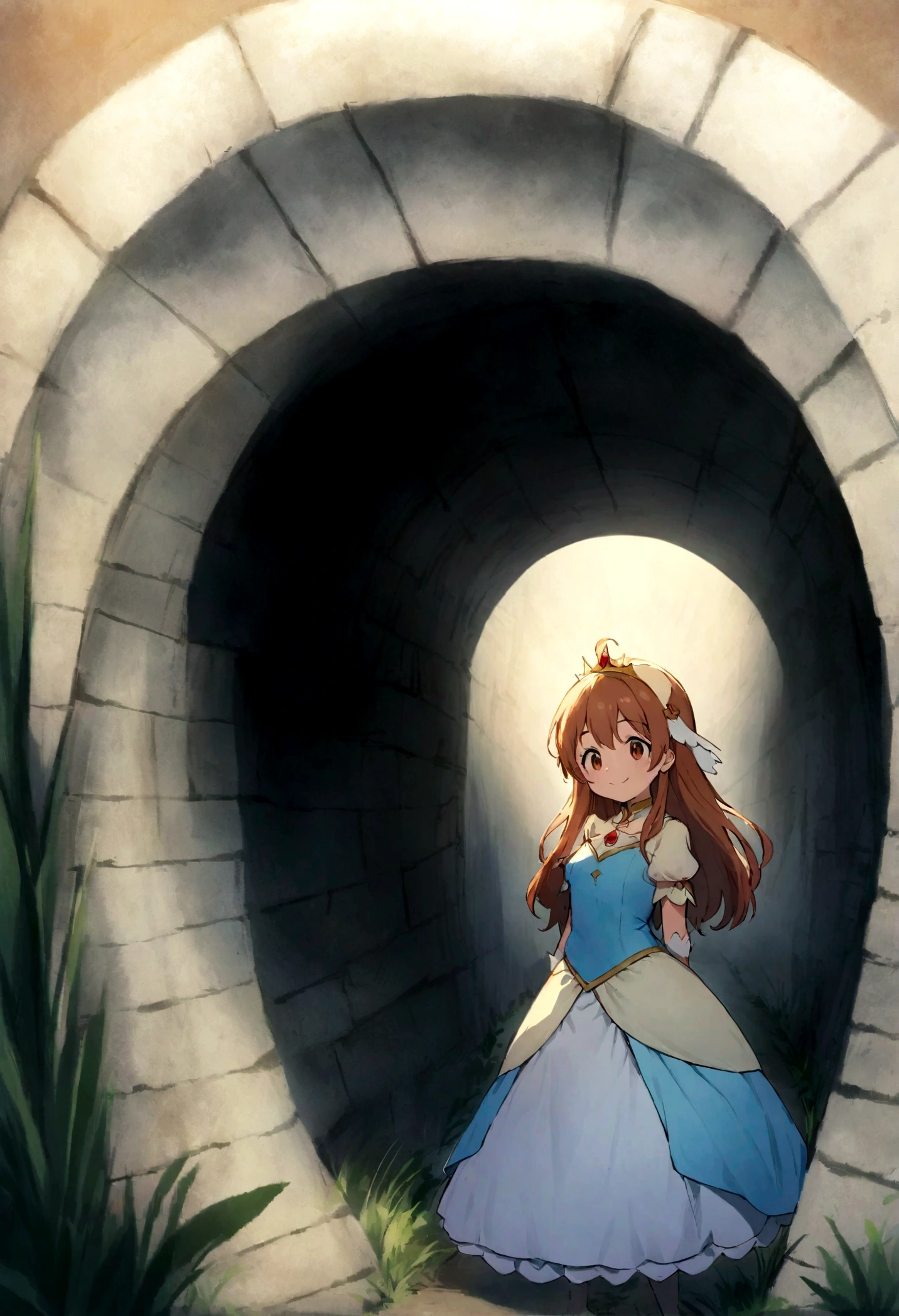 smile,Ringo-chan,Princess costume,In front of the tunnel,Beyond the tunnel is a land of dreams