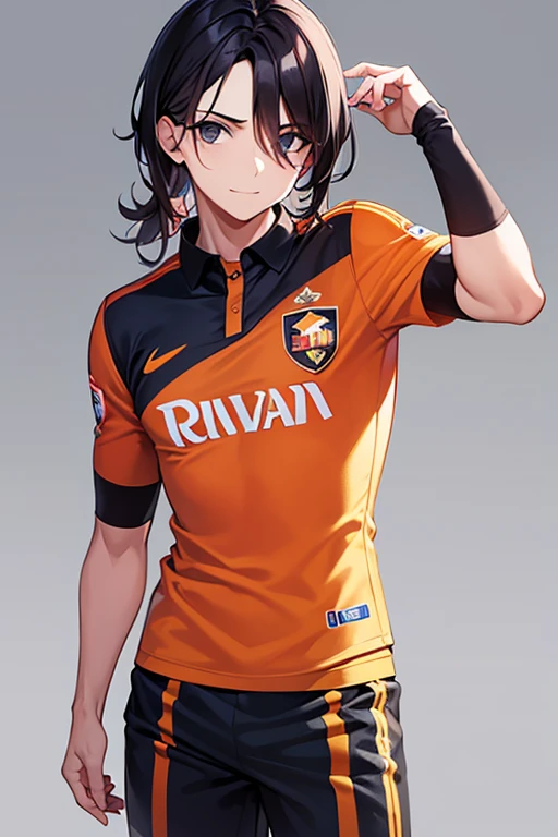 futbolista hombre joven con pelo dorado y uniforme del la Roma