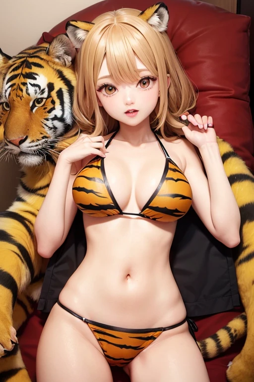 Tiger print bikini