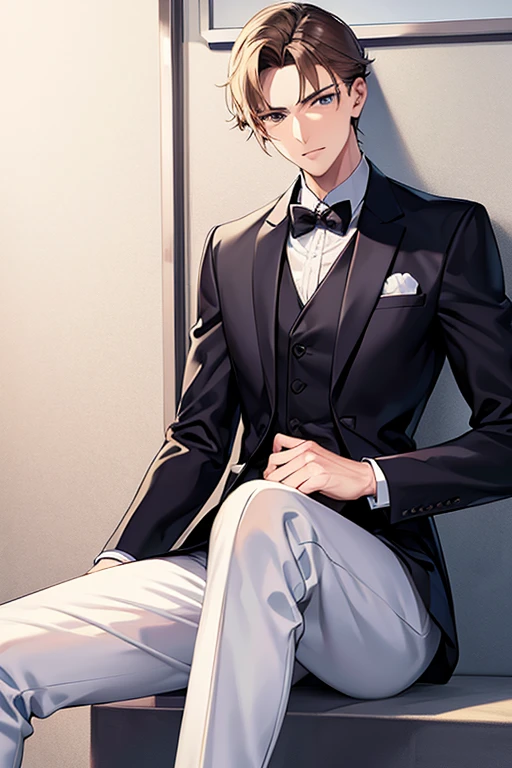 handsome young german man with formal suit