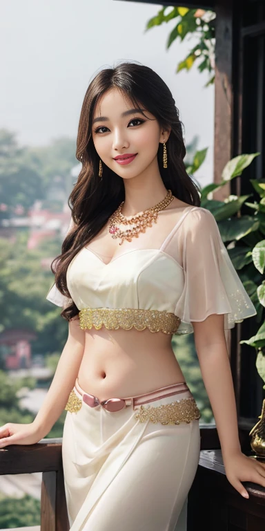 (Canon_RF85mm_f/1.2,_best_quality,_Reality:1.4,_light),(1_girl,_Asian_mixed,_Asian_Idol:1.2,_beautiful_long_Slim_leg),(long_Brown_Wavy_hair),_pink_Shiny_Lips,_pink_Eyeshadow,_eyelash,_powder_blush,_cosmetic),_(White_Shiny_skin,_black_eyes,_Pores,_skin_texture,_Shiny),_(necklace,_earrings),_Large_Breasts,_Smile,_Dynamic_poses, ((lifelike: 1.2))