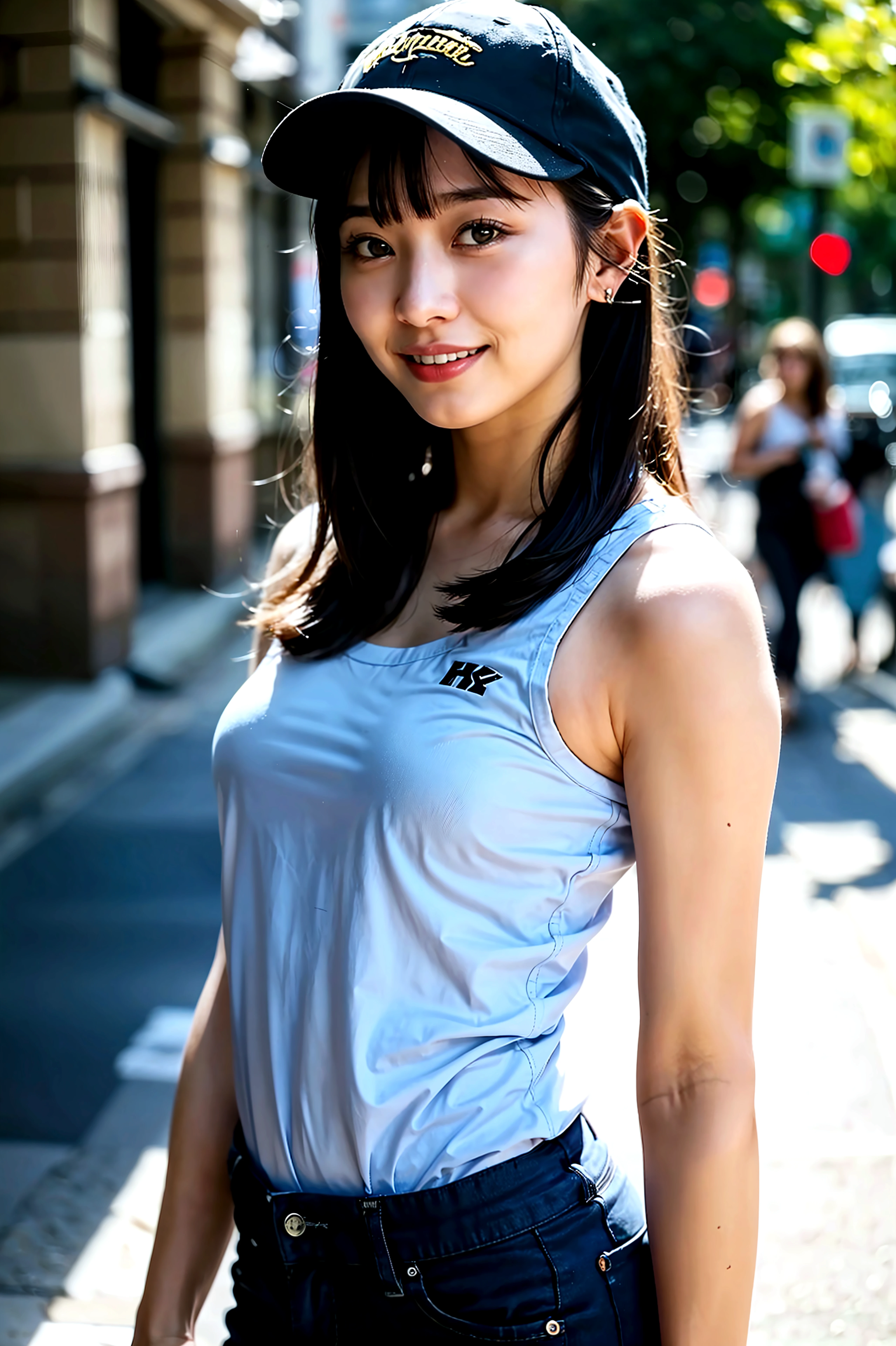 highest quality、masterpiece、超High resolution、Raw photo、Golden Ratio、Highly detailed 8k wallpaper、Detailed and complex、original、High resolution、Raw photo、(Perfect figure)、Hmph、Ultra-realistic、Color Grade、Dynamic Pose、Portrait Break、 solo、With a girl、Super Beauty、(非常に面積の小さい体操着を着たのWith a girl)、(She was wearing very small high-cut bloomers.)、(Wearing see-through gym clothes)、(Like the whole body:1.2)、Japanese Junior Idols、Thigh Gap、Laughter:1.4、University、cute女子、detailed and realistic、Skin Texture、(リアルな人間のSkin Texture)、Front View Viewer、Natural soft light、Daytime、in Street、Deep Shadow、cute、12 year old Blake、 Very large breasts、Street、Store status、Akihabara、Shinjuku、There are no people、(Akihabara:1.2)