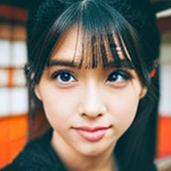 Pretty girl face in Japan