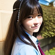 Cute Japanese girl's naughty face