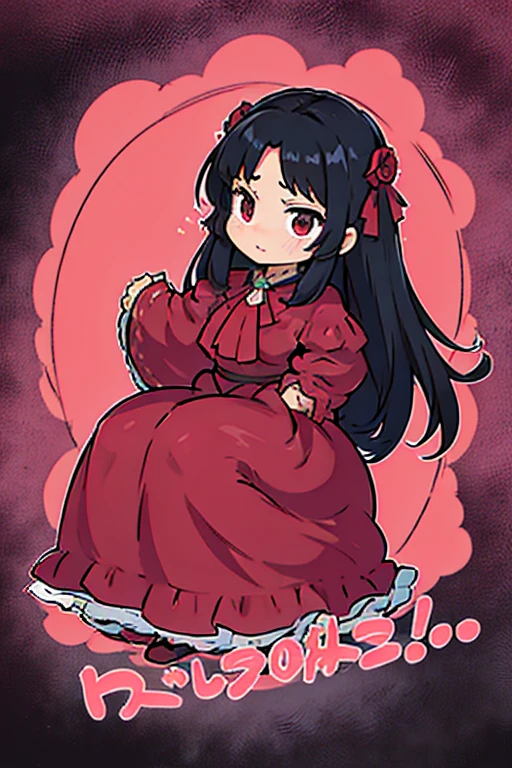 Una imagen de flamenco rosa ip, vistiendo un traje negro con una pajarita roja, Cruzando los brazos, agitando las manos, de pie, cute expression cute shape, Imagen rosa