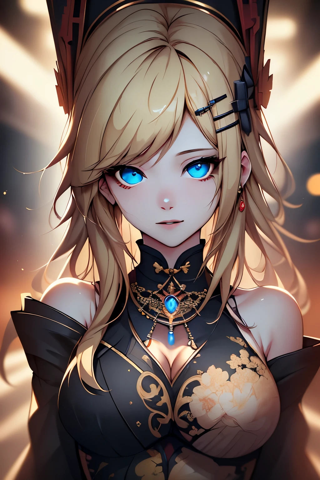 masterpiece,best quality,extremely detailed CG,ultra-detailed,beautiful detailed eyes,1woman,monster woman,bodypaint,angry smile,sexy makeup,yellow eyes,dynamic pose,,multicolored hair,dark skin,