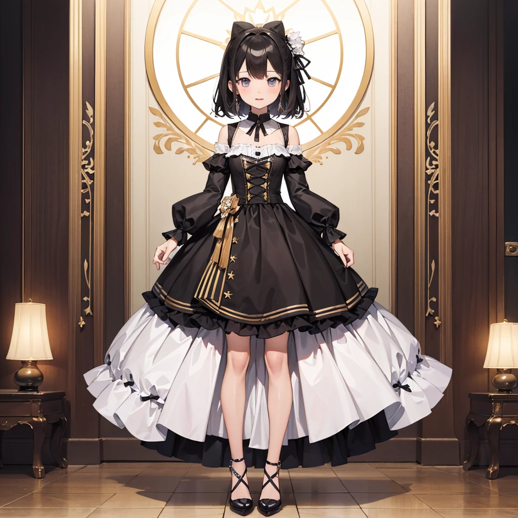 1girl、(((highest quality、Masterpiece、Official Art、The best composition、16K)))、Star Fairy、vtuber-fullbody、Standing in front of the viewer、Simple white background、