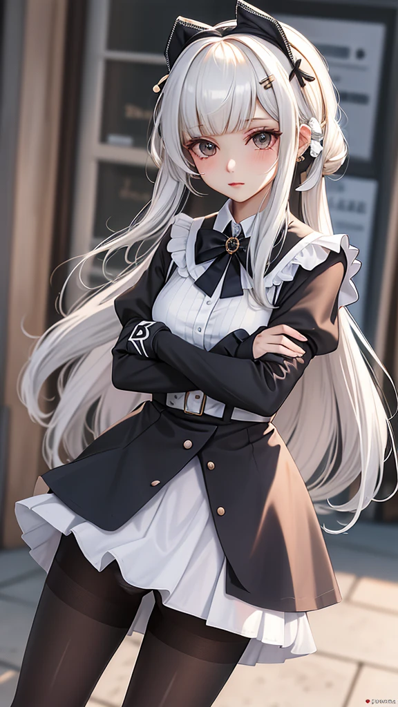 1girl, (masterpiece:1.1), (best quality:1.1), (white blouse:1.1), (checkered skirt:1.1), student clothes, high waist skirt, BREAK [blue:pink:0.5] theme, (gradient background :1.1), Cowboy Shots, BREAK Silver Hair, length hair, , verd s eyes, Intricate and detailed tiaras, sideways Facing,wind lift,(panties:1.2)