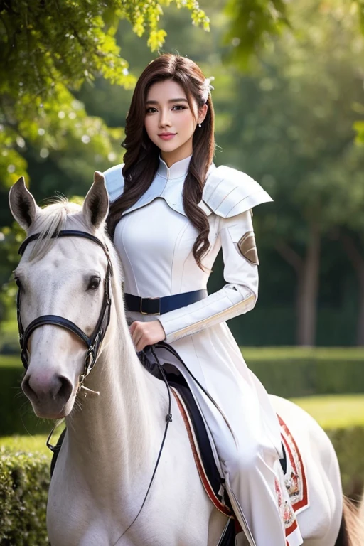 knight horse White A beautiful woman in men's clothing middle ages armor war Slashing neigh Rising Oscar horseと犬 sexual intercourse