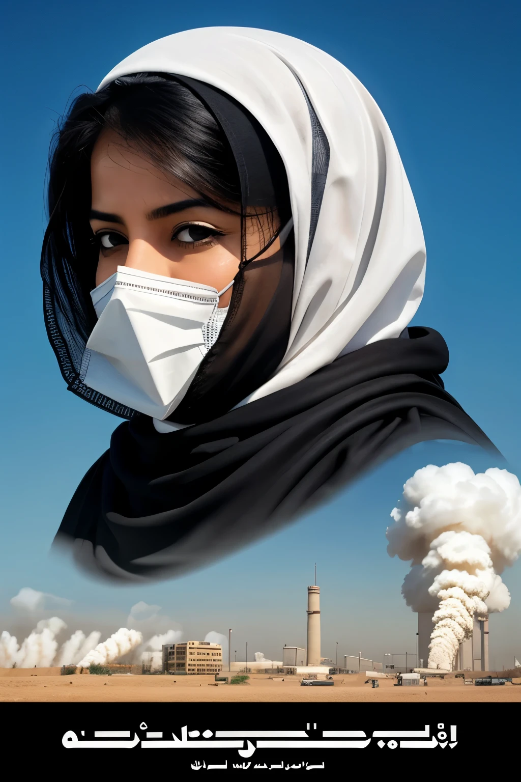 Arabic air pollution poster that I can draw for my assignment