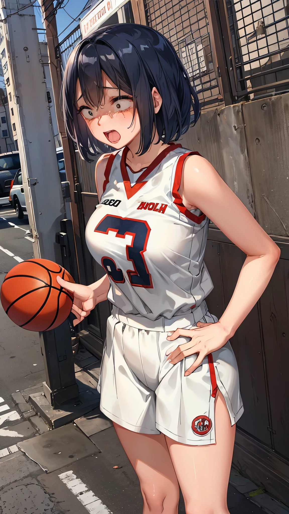 woman,basketball prayer,ahegao