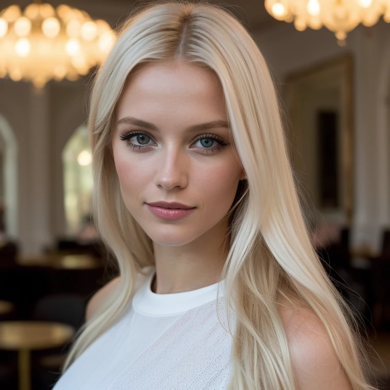Femme blonde dans un dossier blanc posant pour une photo, un portrait de Seb McKinnon, reddit, digital art, blonde goddess, belle fille blonde, Femme splendide, Dasha Taran, Belle femme blonde, fille sexy, Anna Nikonova alias Newmilky, Instagram Model, Une belle blonde, Femme magnifique, Irina Nordsol Kuzmina, belle femelle, sexy regardant la caméra, Danser dans un club,