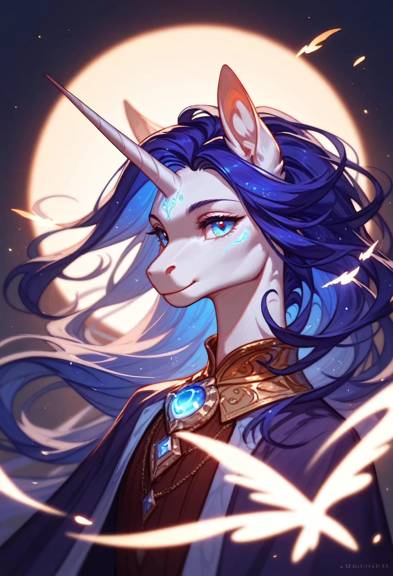 (score_9,score_8_up,score_7_up,score_6_up,score_5_up,score_4_up) dark unicorn, glowing, whimsical, enchanted, magical, fantasy art concept, intricate details,
