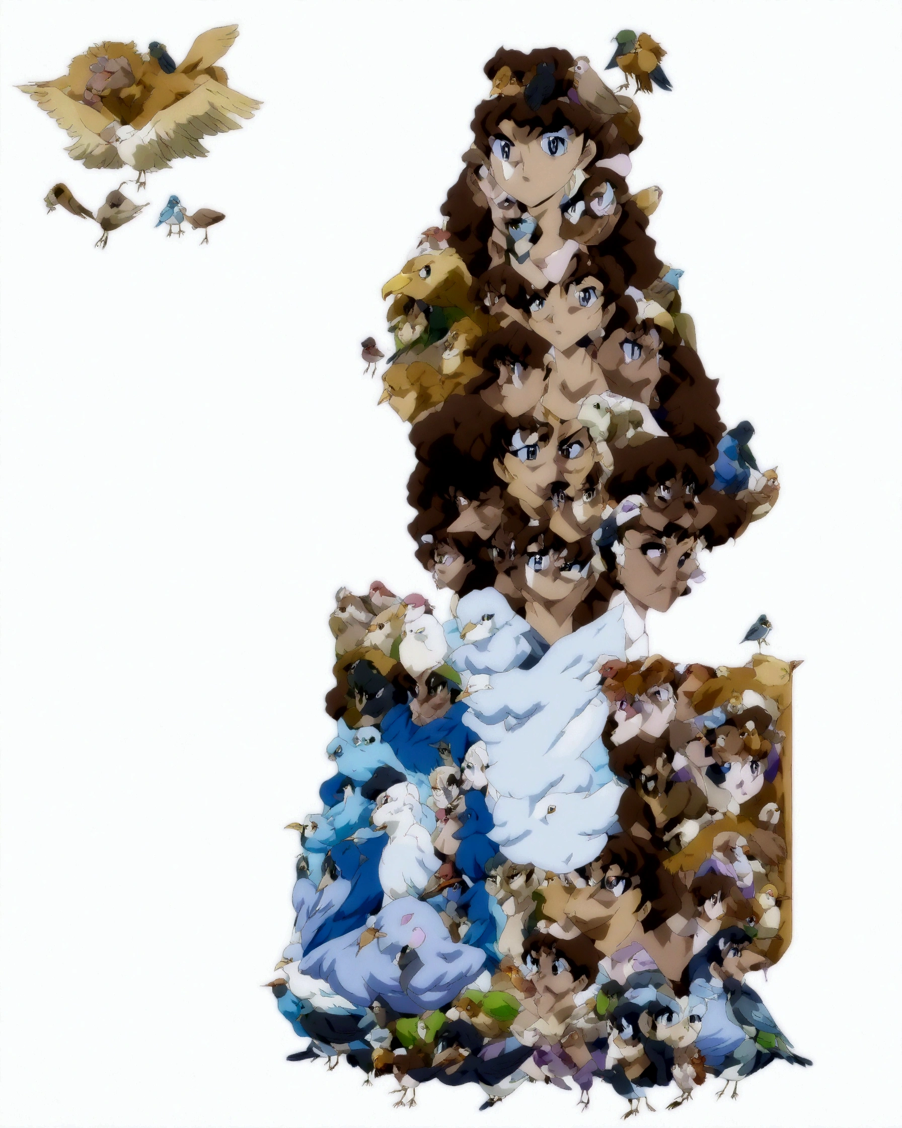 (Daisaku),(Need),(Super meticulous),(full bodyesbian:1.2), there is a woman that is standing next to a bird, 1girl, anime full body illustration, full body portrait of a short!, detailed anime character art, !!full body portrait!!, female protagonist 👀 :8, full_body!!, full body illustration, anime moe artstyle, full body character portrait, anime style character, character full body portrait, fullbody portrait, style anime,(Beautiful and delicate eyes)