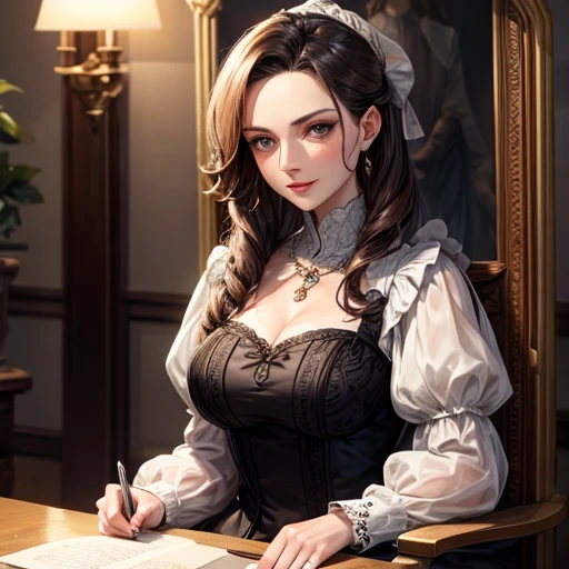 Bewitching dresses　Aristocratic woman in her 30s　No hat