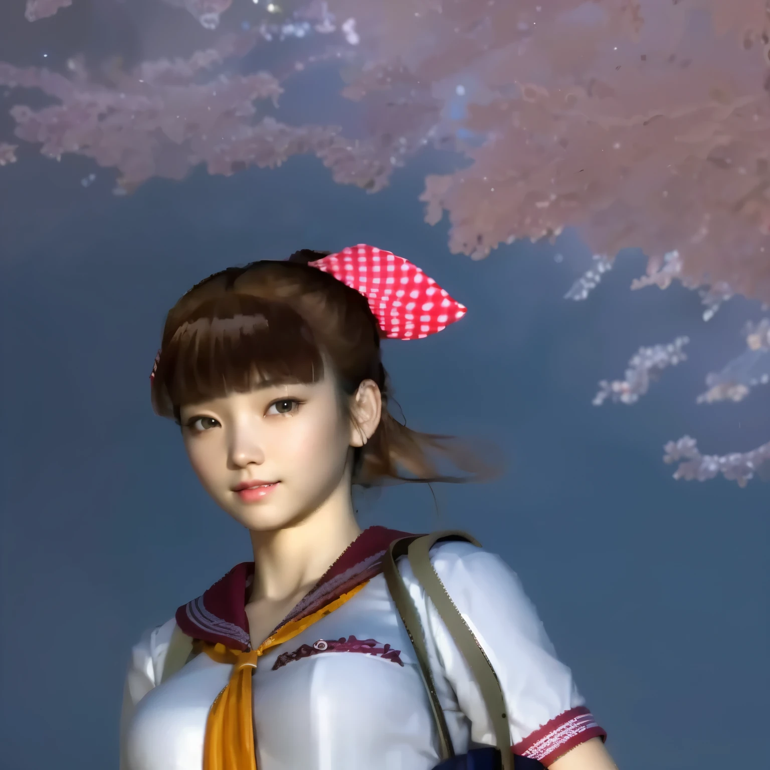 (Detailed CG、Unity、8k wallpaper)、(Very delicate and beautiful)、(masterpiece)、(highest quality:1.2)、(超A high resolution:1.3)、(Beautiful realistic Asian),Beautiful lighting、Perfect Lightning、Realistic Shadows、Fine skin、Very detailed、Detailed face and eyes、Realistic eyes、Sharp pupils、Huge , In the classroom、School、sunset、Beautiful Face、Blurred Background、(Japanese women)、Glowing Skin、Side Up、Beautiful black hair、Blunt bangs、Japan High School Sailor Uniform、Pleated mini skirt、A kind smile, ((Tabletop, highest quality)), (Glowing Skin), Cinema Lighting, Physically Based Rendering, Award-winning, Very detailedな肌, Very detailedな顔, Beautiful eyes in every detail, Carl Zeiss 85mm F/1.4, (Cowgirl:1.3), (cumin , Chest and thighs), she&#39;Very cute 16 years old , (Brown Hair, Straight Long Hair, Open your eyes, Round face), Big cleavage, (Sailor blouse, I pulled up my pleated skirt myself:1.3), Watching from afar, (Spread your legs, Focus on the thighs),art、