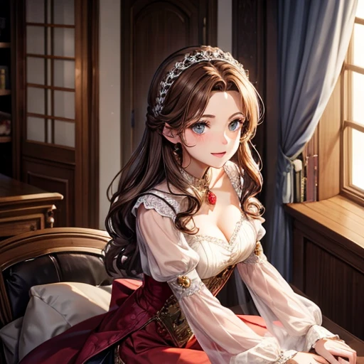 Bewitching dresses Aristocratic woman in her 30s No hat Brown Hair