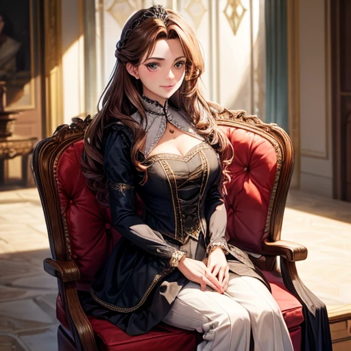 Bewitching dresses Aristocratic woman in her 30s No hat Brown Hair