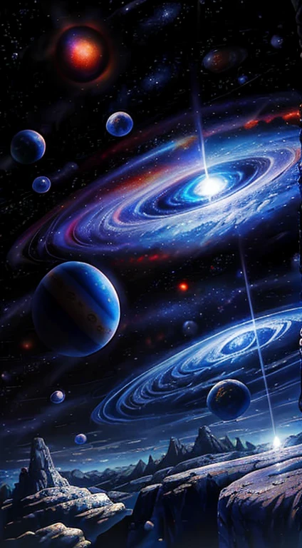 masterpiece, 最high quality, high quality, Very detailed Cg Unity 8K wallpaper, Depth of written boundary, High resolution,,Realistic,Very detailed, complicated, High detail, universe, space, milky way, performer, planet, universe飛行士, Cosmos, Celestial Bodiesの, Star Cloud, Black Hole, solar system, universe線, Supernova, Deep space, Celestial Bodies