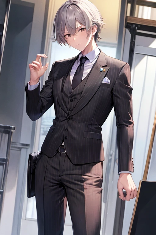 ((highest quality)), ((masterpiece)), (detailed), male,suit,vtuber