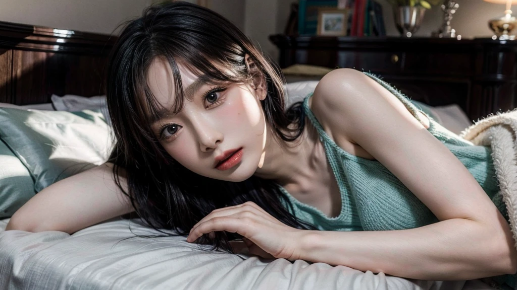 lying on bed,1girl