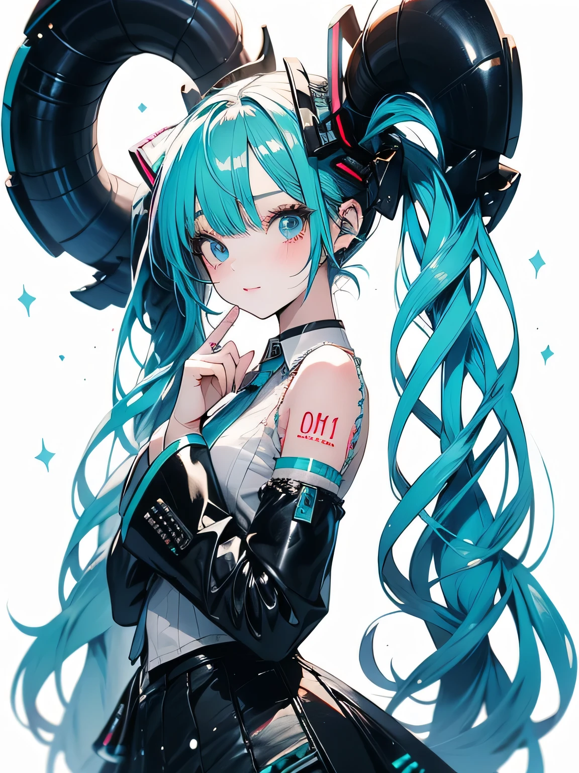 One girl, Hatsune Miku, Cowboy Shot,