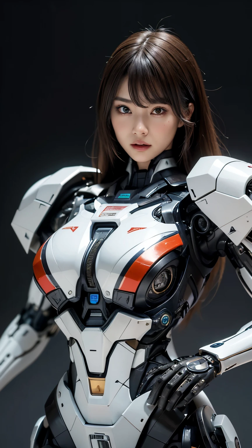 Textured skin, Super Detail, high details, High quality, Best Quality, hight resolution, 1080p, hard disk, Beautiful,(cyborgs),((Missile-shaped boobs)),(Machine gun on the back),beautiful cyborg woman,Mecha Cyborg Girl,Battle Mode,Girl with a Mecha Body,She wears a battle cyborg mech with a weapon,Fulll body Shot“A powerful cyborg woman, sleek and futuristic, with advanced mechanical augmentations that enhance her strength and capabilities, but without any overtly aggressive or violent elements.”