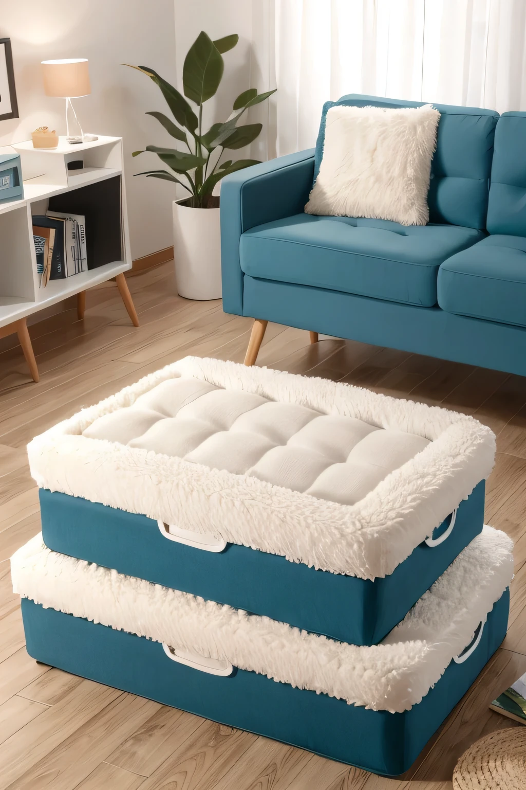 Cama box, poltronas e puffs para quartos