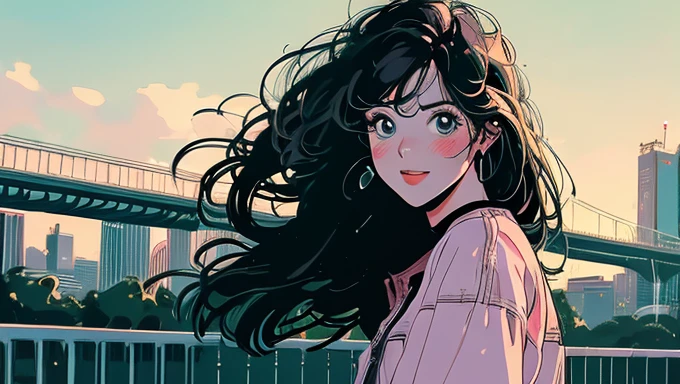 (masterpiece:1.2) (highest quality) (detailed) (complicated) (8k) (High resolution) (wallpaper) (Cinema Lighting) (Sharp focus),One girl, building, Chain link_fence, fence, nullscraper, cityscape, Ferris_wheel, green_null, city, racket, null, blush, tennis_racket, nullline, rooftop, architecture, smile, Day, East_Asian_architecture, lens_Flare, Tower, bridge, Home, Open_mouth, Genuine_world_Location, Abigail 