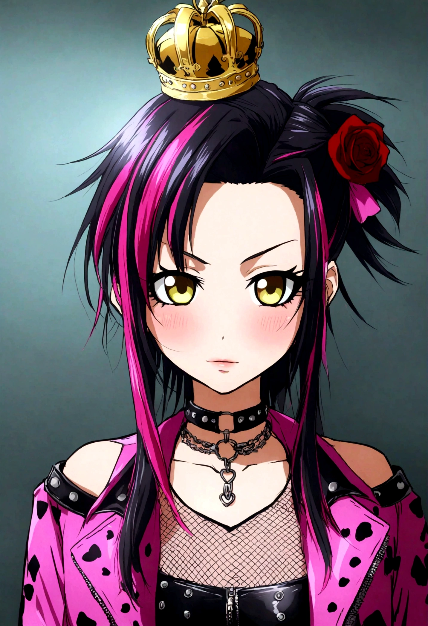 araffe girl Mit rosa Haaren and a crown on her head, in Punk-Kleidung gekleidet, in Crustpunk-Kleidung gekleidet, Anime Girl Cosplay, Cybergoth, ein Punk-Outfit tragen, Kerli Koiv als Anime-Girl, 1 7 -  - old me - gothic - girl, belle delphine, Anime-Costume, Mit rosa Haaren, Anime girls in real life, punk girl