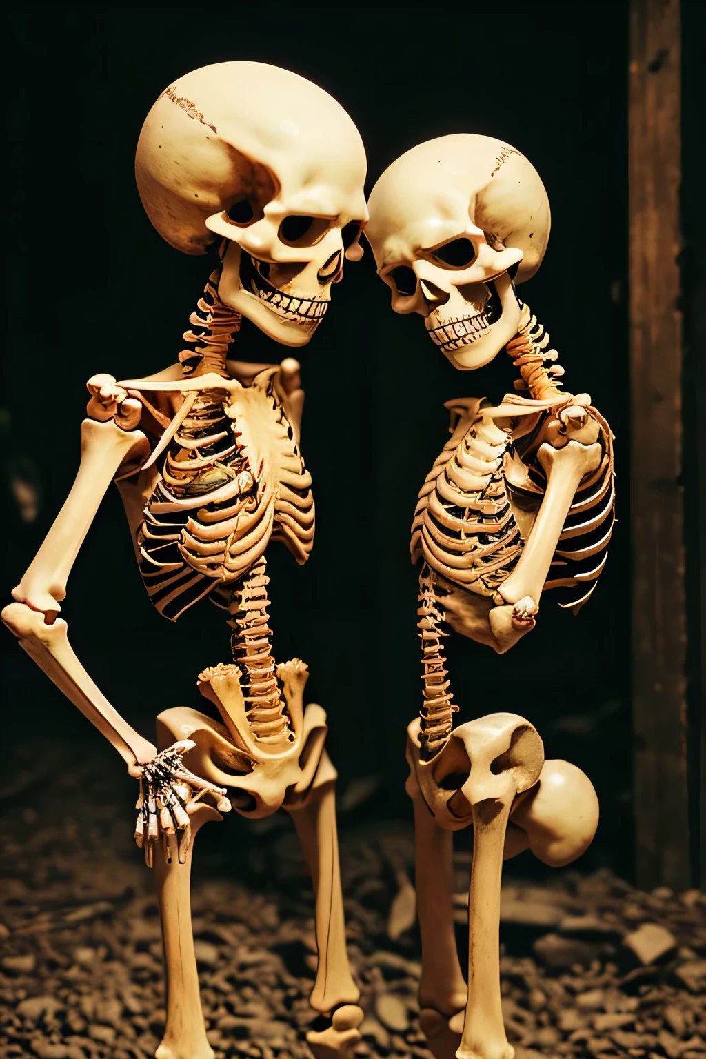 Skeleton: glowing blue eyes