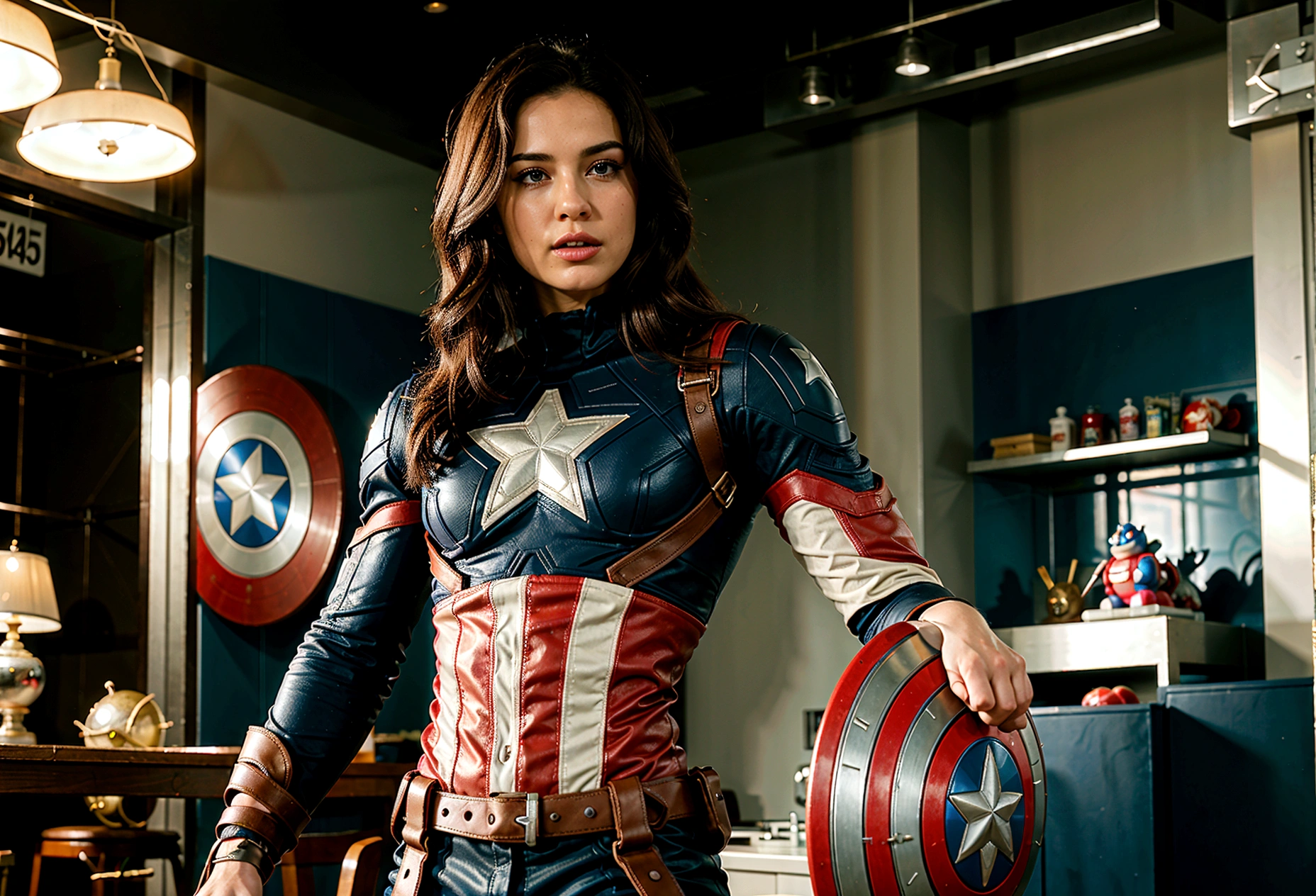 captain america in barbie world, barbie themed captain america