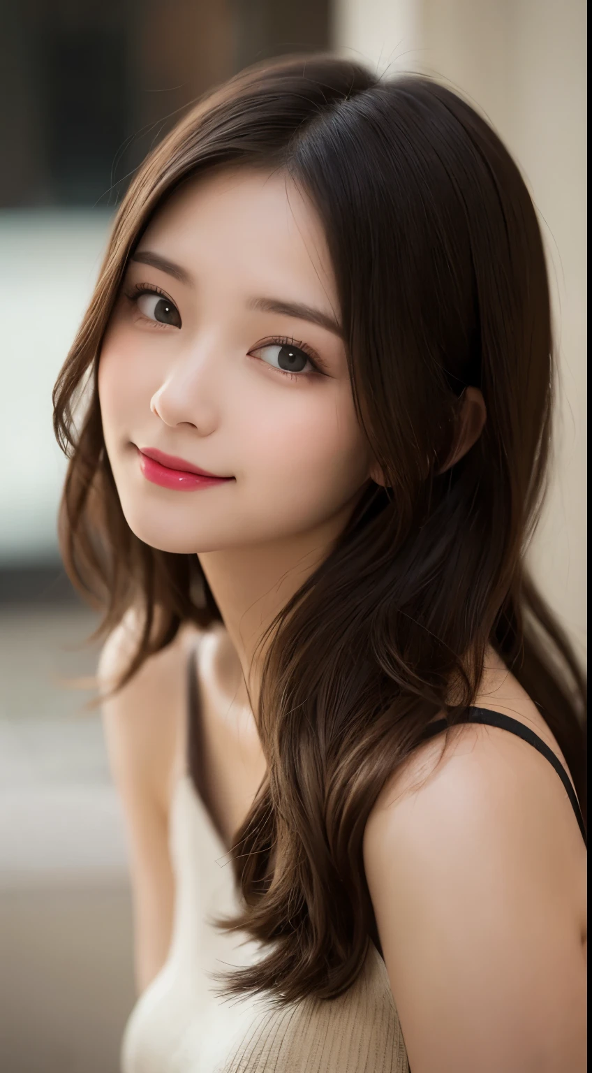 Tabletop, highest quality, shape, Very detailed, finely, High resolution, 8k wallpaper, 完璧なダイナミックな構shape, Beautiful and exquisite,ランダムなcute髪,,Natural color lip, Bold sexy pose,smile、20-year-old girl、cute、Looking into the camera,Always blur the background,Perfect and beautiful face,Slim face and figure,Big eyes、Putting on gal makeup,Small face,Shooting from below、smile,Blurred Background,Elegant feminine face、Cyberpunk Fashion、Change pose randomly、Randomly change the shooting angle and position、smile、Top to bottom々Shoot from the right angle and direction、Sexy Face