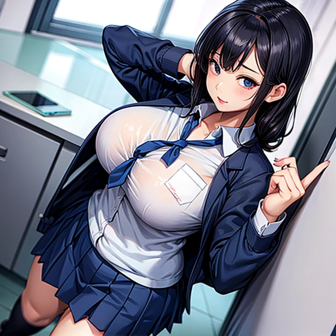 School Uniform　Large Breasts　Sexy look　Sexy figure beauty