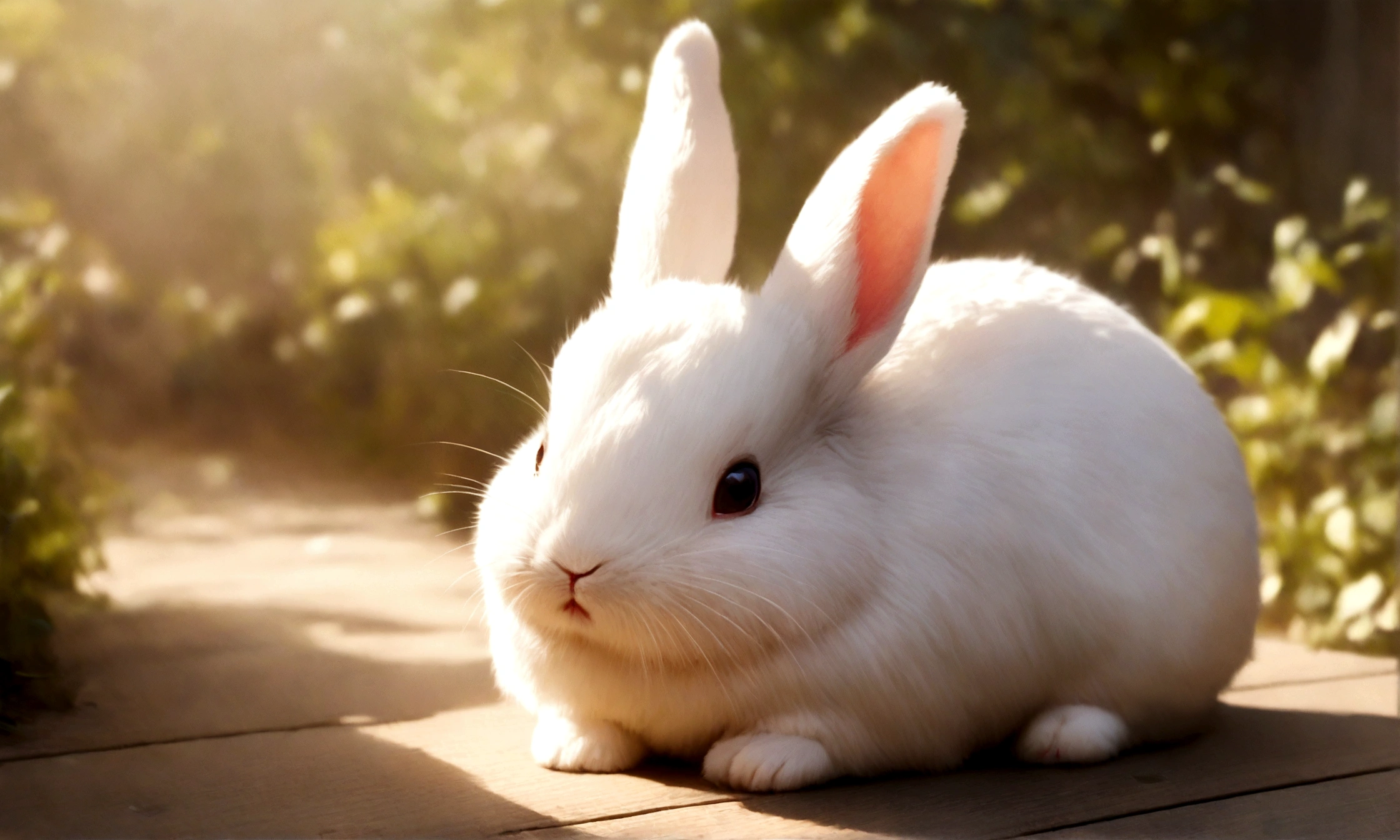Realistic photo of a rabbit　cute