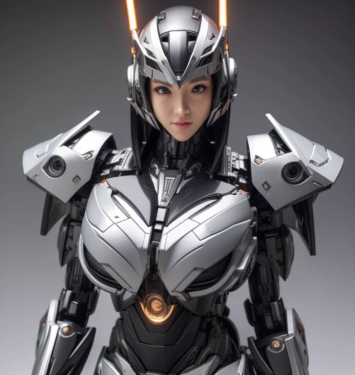 Textured skin, Super Detail, high details, High quality, Best Quality, hight resolution, 1080p, hard disk, Beautiful,(Super Heroine),Oppai Missile,beautiful cyborg woman,Mecha Cyborg Girl,Battle Mode,Girl with a Mecha Body,She wears a battle cyborg mech with a weapon,Fulll body Shot
