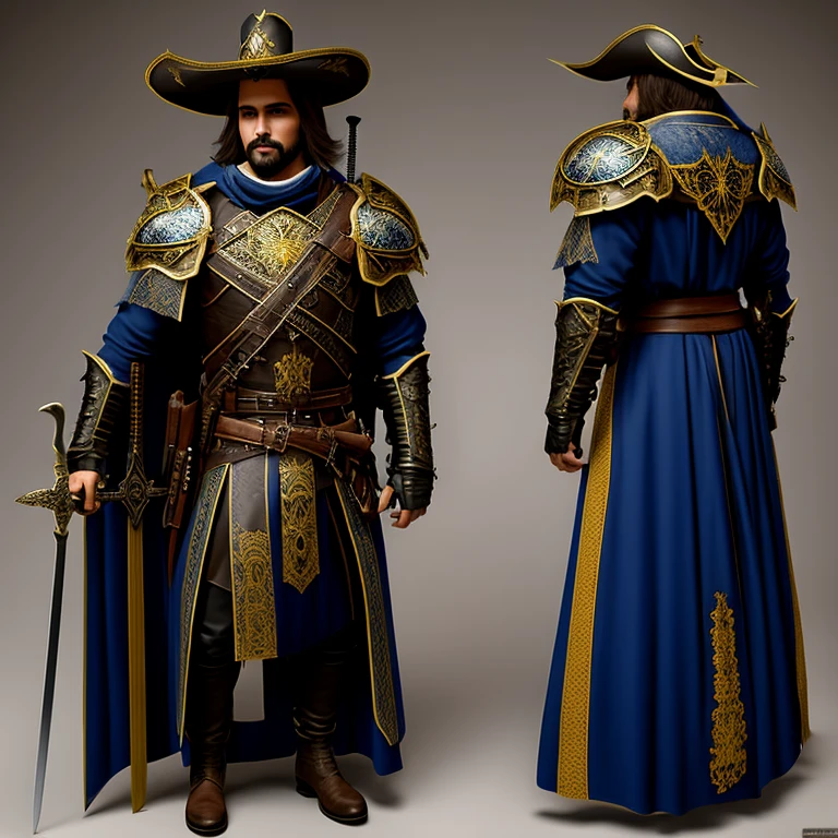 Marcus banana rock, es un guerrero ex inquisidor de la iglesia, ha sido desterrado a la vigilia. Es un hombre fornido con barba de 2 semanas, lleva una espada (torera) decorada con una cazoleta muy ornamentada, and a small crossbow mounted on the same sword. Viste un patalon azul oscuro, una casaca beige, un sombrero de ala ancha con una pluma(sombrero de capitan alatriste) adornandolo.