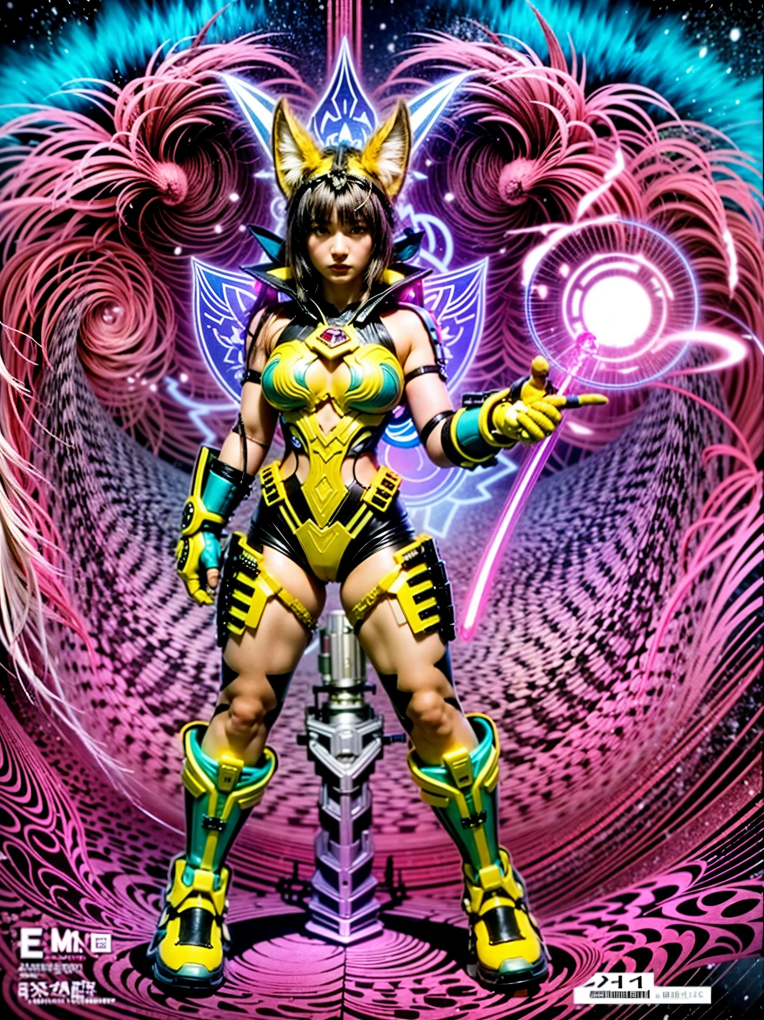 ultra high res,8k,(Photorealsitic:1.4), (beast-like animal wear:1.2), designed by Hajime Katoki,heavy weapons,vivid textures,animal legs, gradation hair, japanese female soldier,(ultra beautiful face),((super realistic all textures)), ((super intricate all details)), full body shot, ultra sharp photo result, Acrylic Clear Cover, Hydraulic cylinder, style, taken with Fuji film X-T30+Nokton. HDR10,Minimum of 4 pieces created