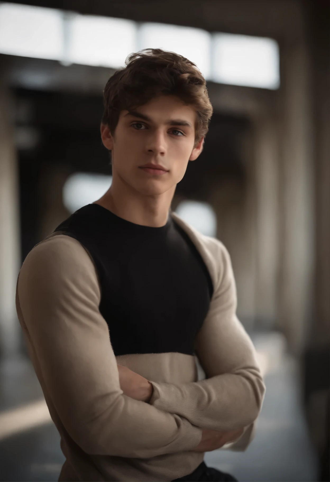 Personnage masculin qui est mignon. He has brown hair that reaches his shoulder. Il est sexy. He has the eyes in fine. He is 17 years old. He's muscular like a normal teenager. Il est de belles mains finne et vaineuses. Il mesure 1m70. He has a very voluminous 20 cm penis. Il est tout nu.