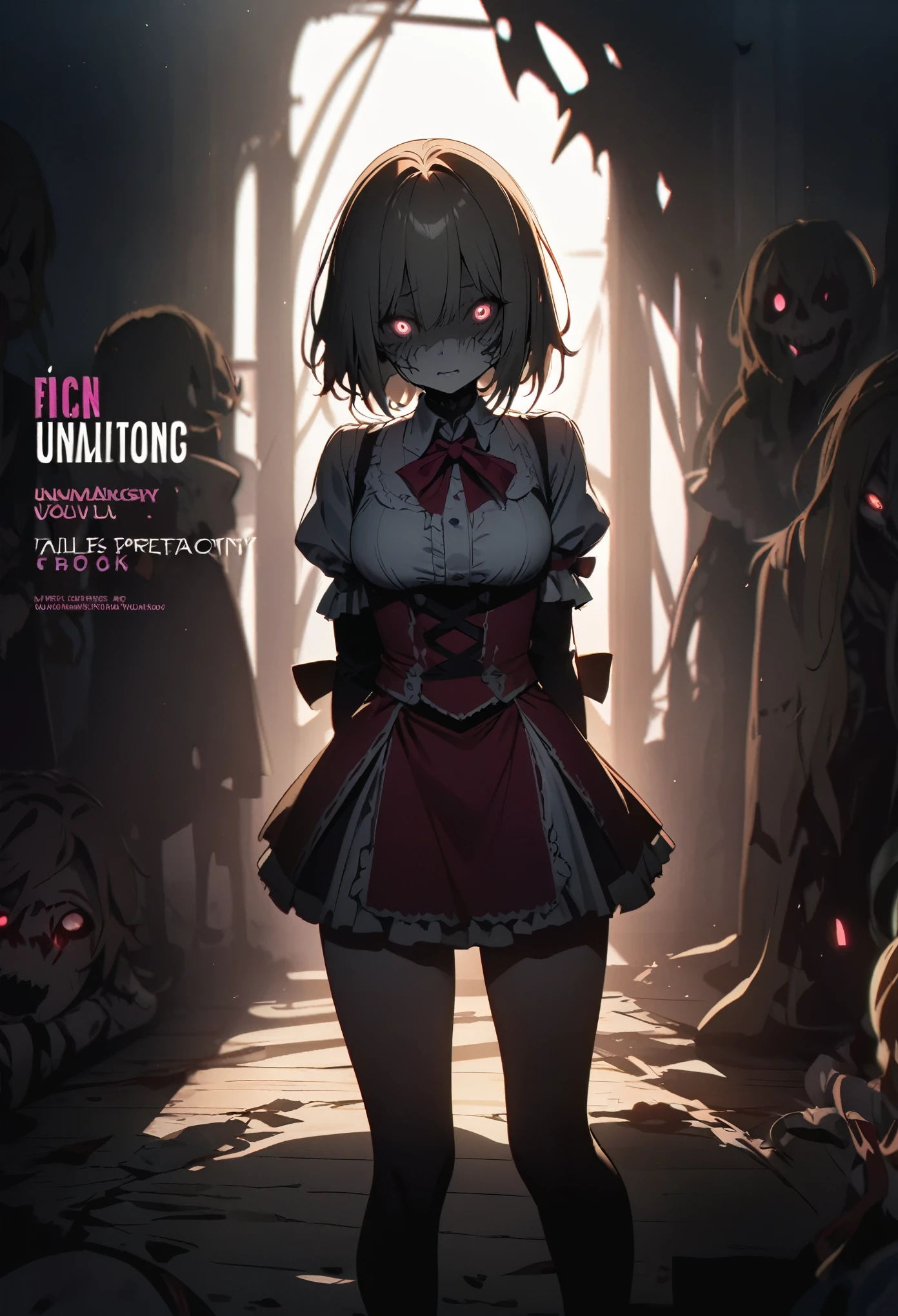 cover page, highres, paid reward available, unparalleled masterpiece, terrifying tale, Hansel and Gretel perfect anatomy, good lighting, volumetric lighting, cinematic shadow,